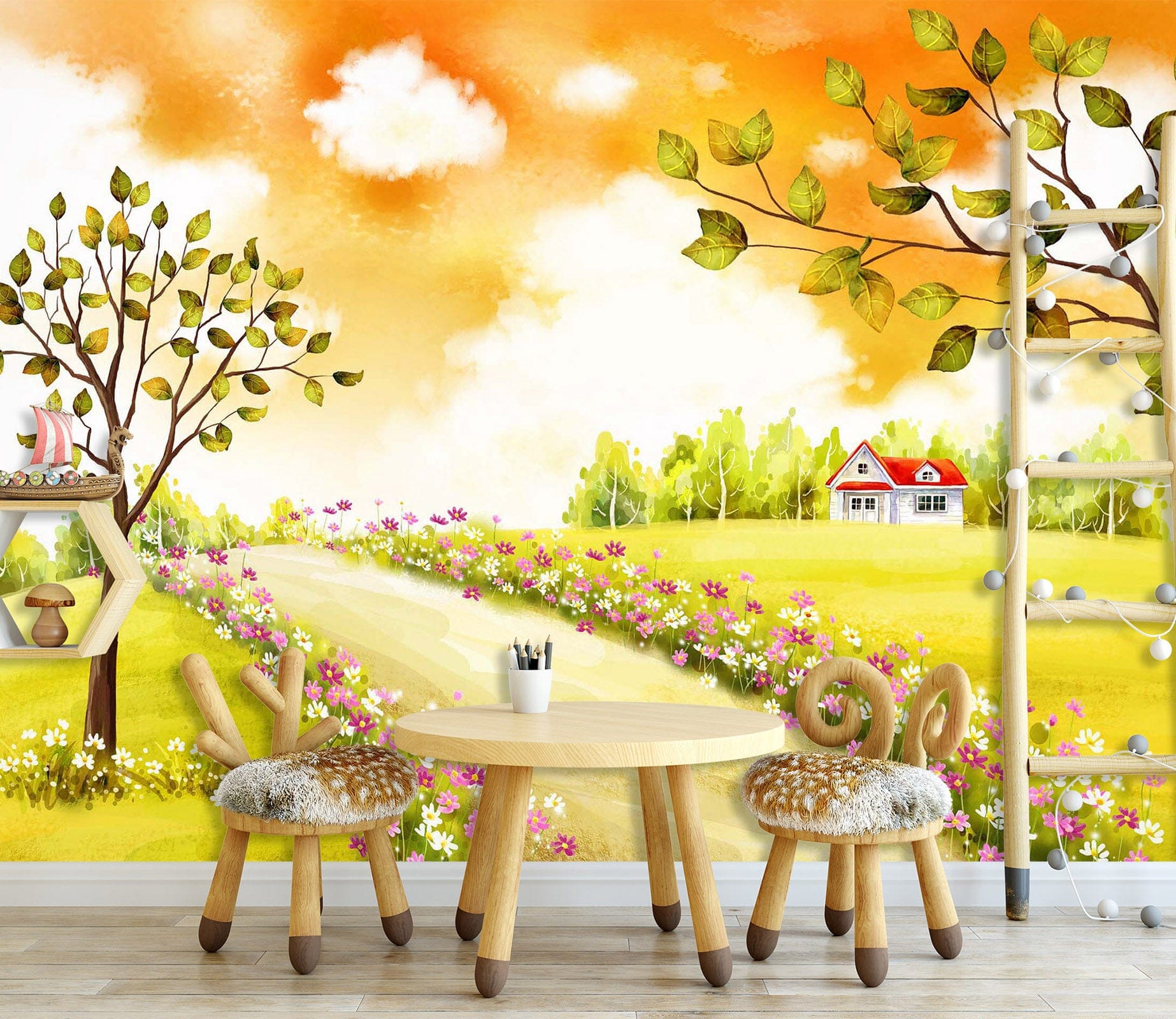 3D Autumn Forest 1714 Wall Murals Wallpaper AJ Wallpaper 2 