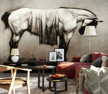 3D Sketch Horse 1414 Wall Murals Wallpaper AJ Wallpaper 2 