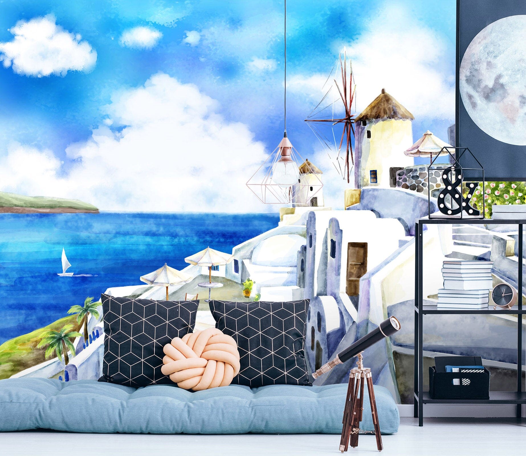 3D Hand Painted Aegean Sea 035 Wall Murals Wallpaper AJ Wallpaper 2 