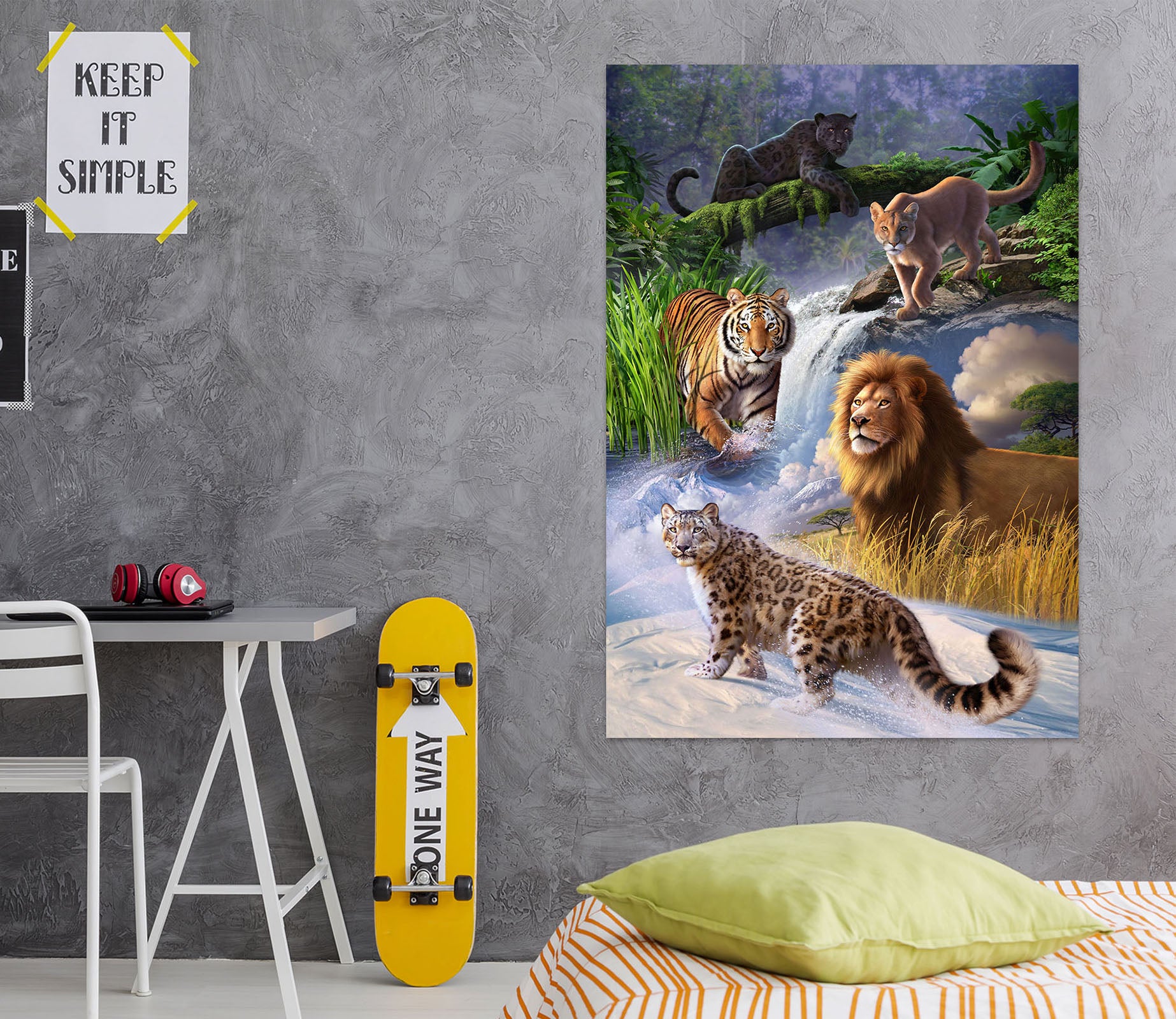 3D Tiger Lion 85195 Jerry LoFaro Wall Sticker