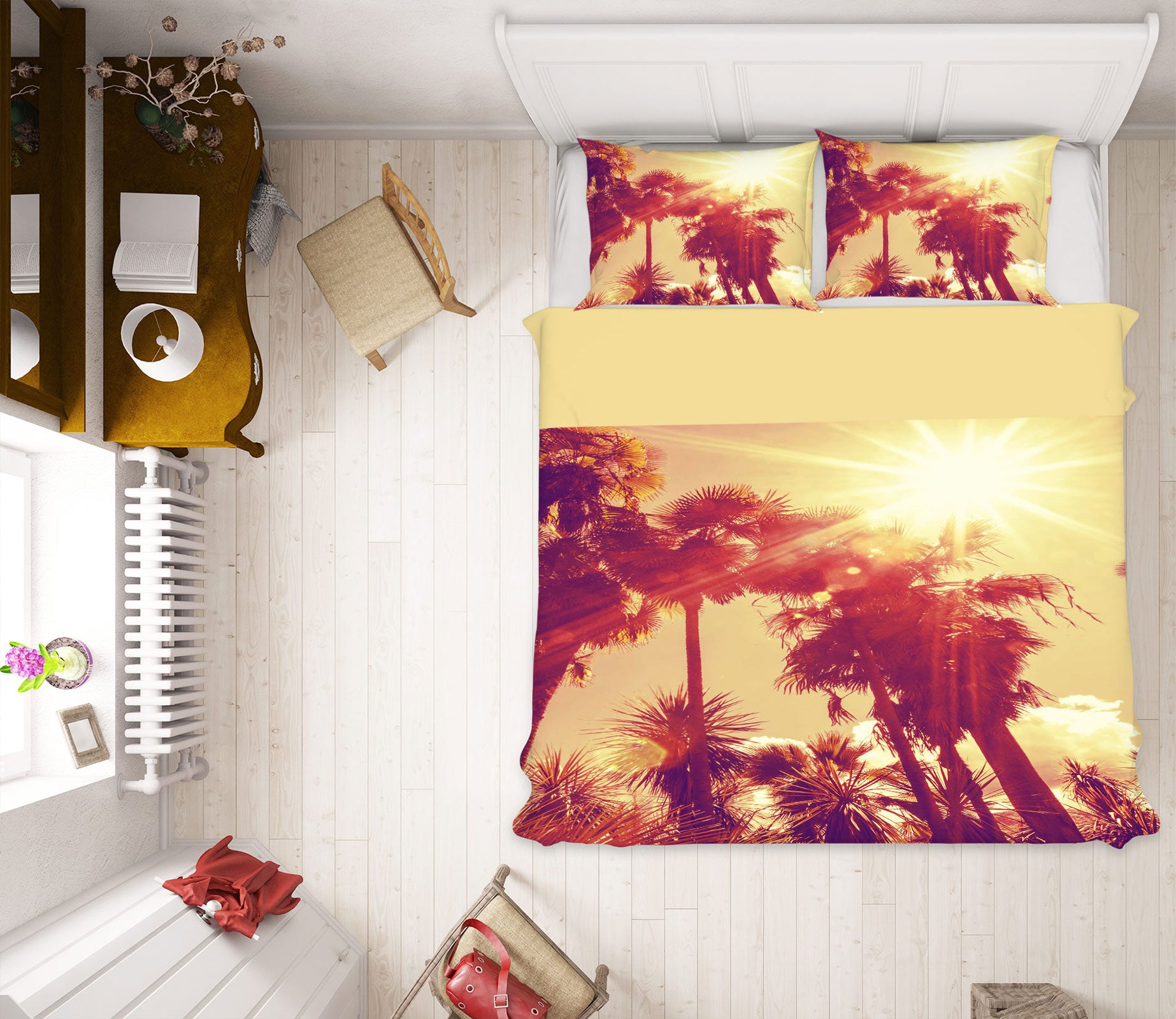 3D Tree Sunlight 15100 Bed Pillowcases Quilt