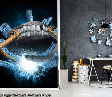 3D Teeth Wood 5017 Tom Wood Wall Mural Wall Murals