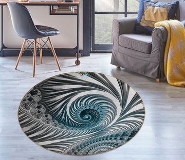 3D Whirlpool Pattern 83083 Andrea haase Rug Round Non Slip Rug Mat