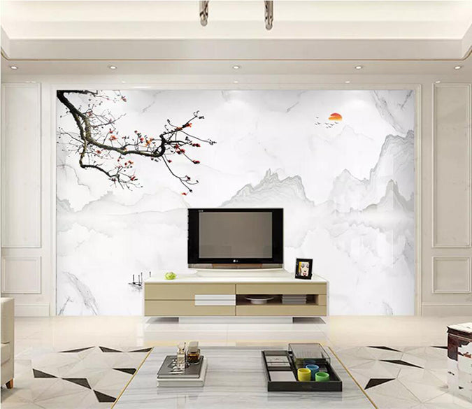 3D Mountain Flower 1733 Wall Murals Wallpaper AJ Wallpaper 2 