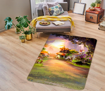 3D Mushroom Hut 76060 Non Slip Rug Mat