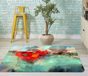 3D Red Graffiti 1043 Michael Tienhaara Rug Non Slip Rug Mat Mat AJ Creativity Home 