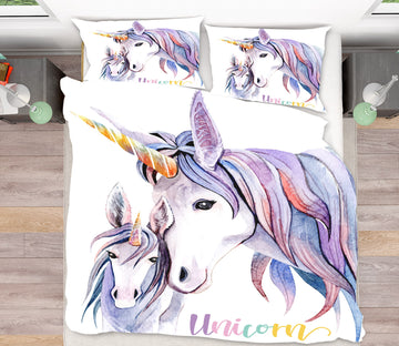 3D Unicorn 59050 Bed Pillowcases Quilt