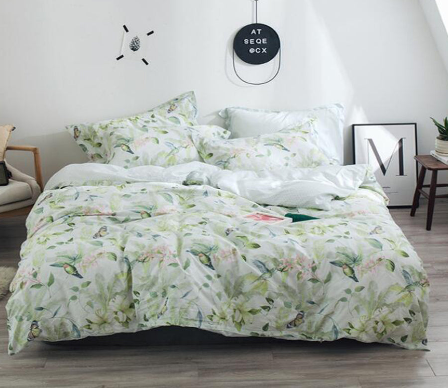 3D Green Dark Flower 5138 Bed Pillowcases Quilt