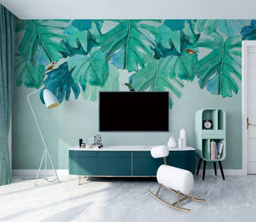 3D Bird Leaves WC2663 Wall Murals