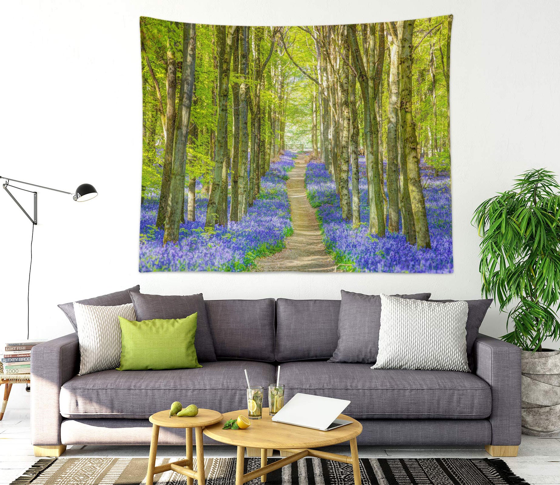 3D Forest Flower Bush 112180 Assaf Frank Tapestry Hanging Cloth Hang