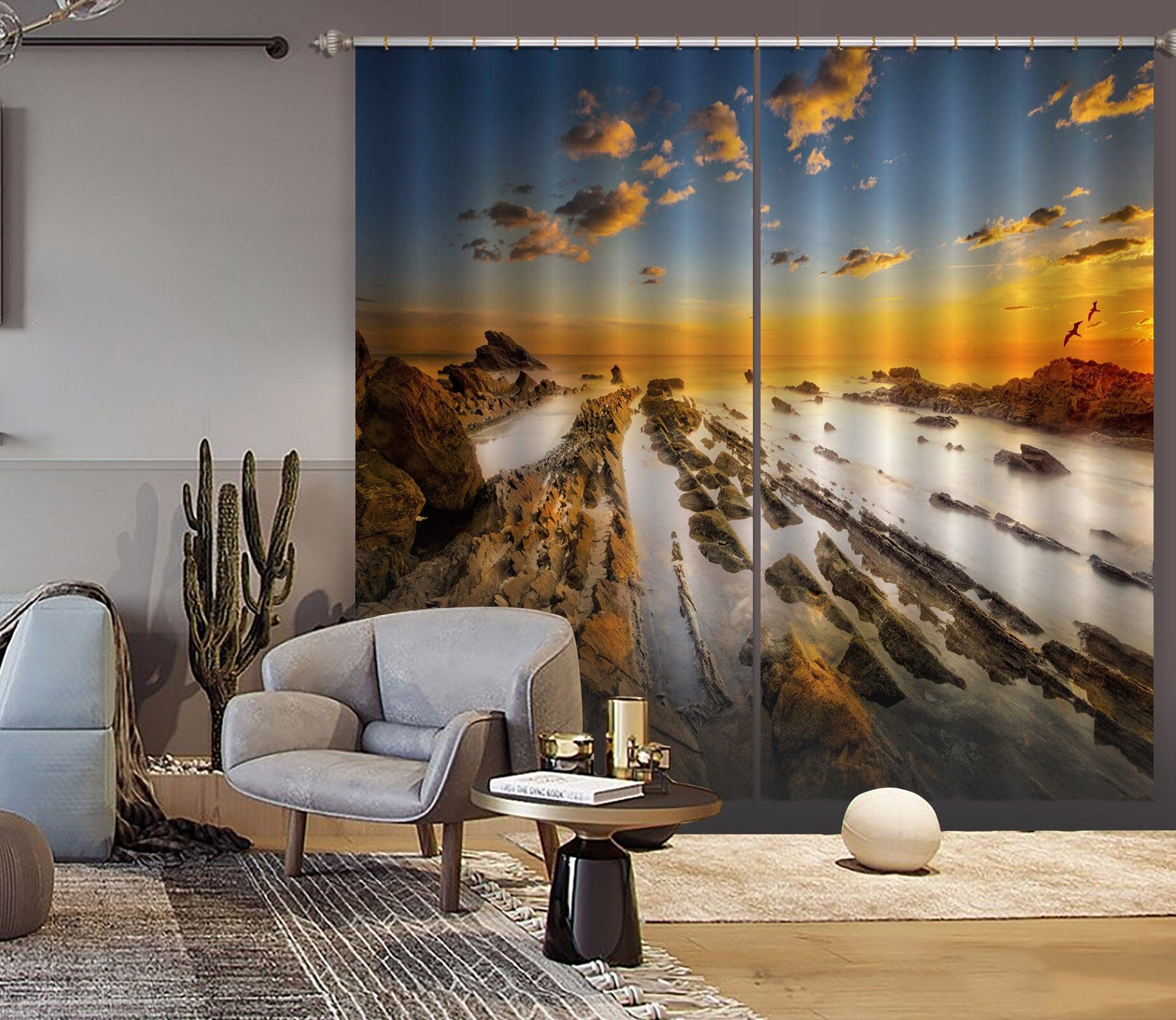 3D River Stones 144 Marco Carmassi Curtain Curtains Drapes Curtains AJ Creativity Home 