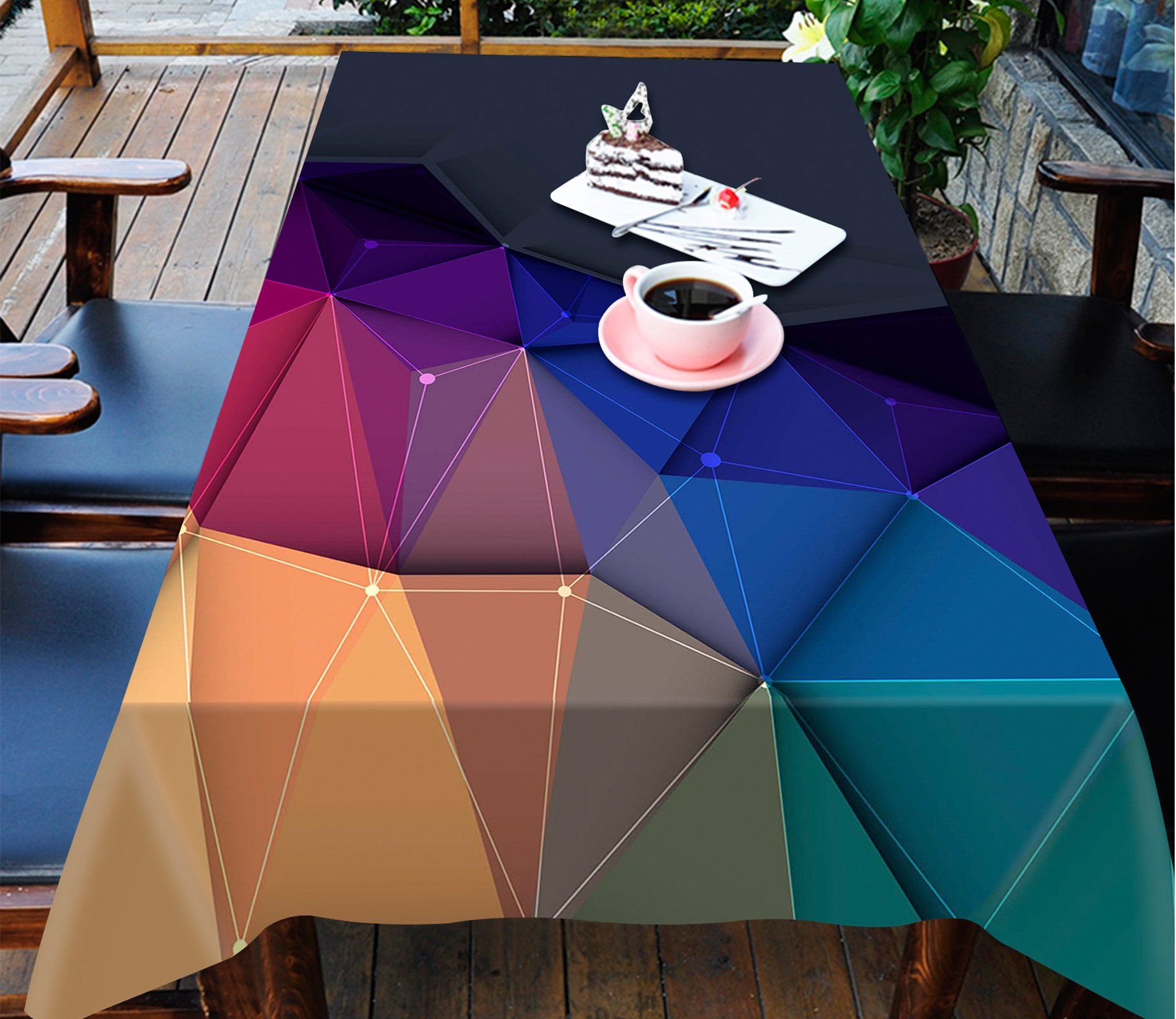 3D Gradient Triangle 17 Tablecloths Wallpaper AJ Wallpaper 