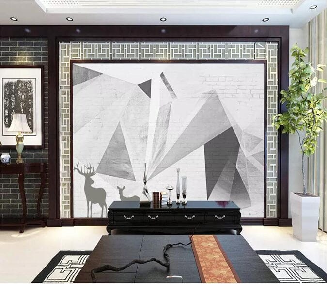 3D Triangle Elk 2671 Wall Murals Wallpaper AJ Wallpaper 2 