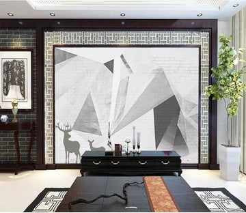 3D Triangle Elk 2671 Wall Murals Wallpaper AJ Wallpaper 2 