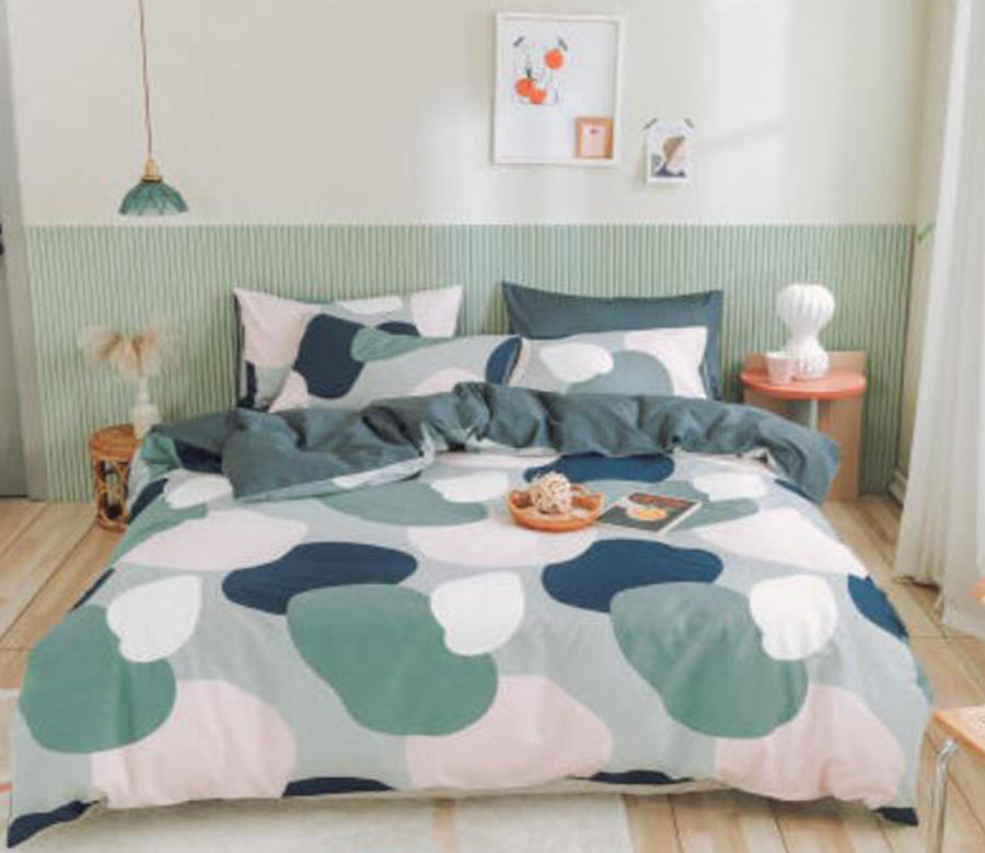 3D Green Circle 40079 Bed Pillowcases Quilt