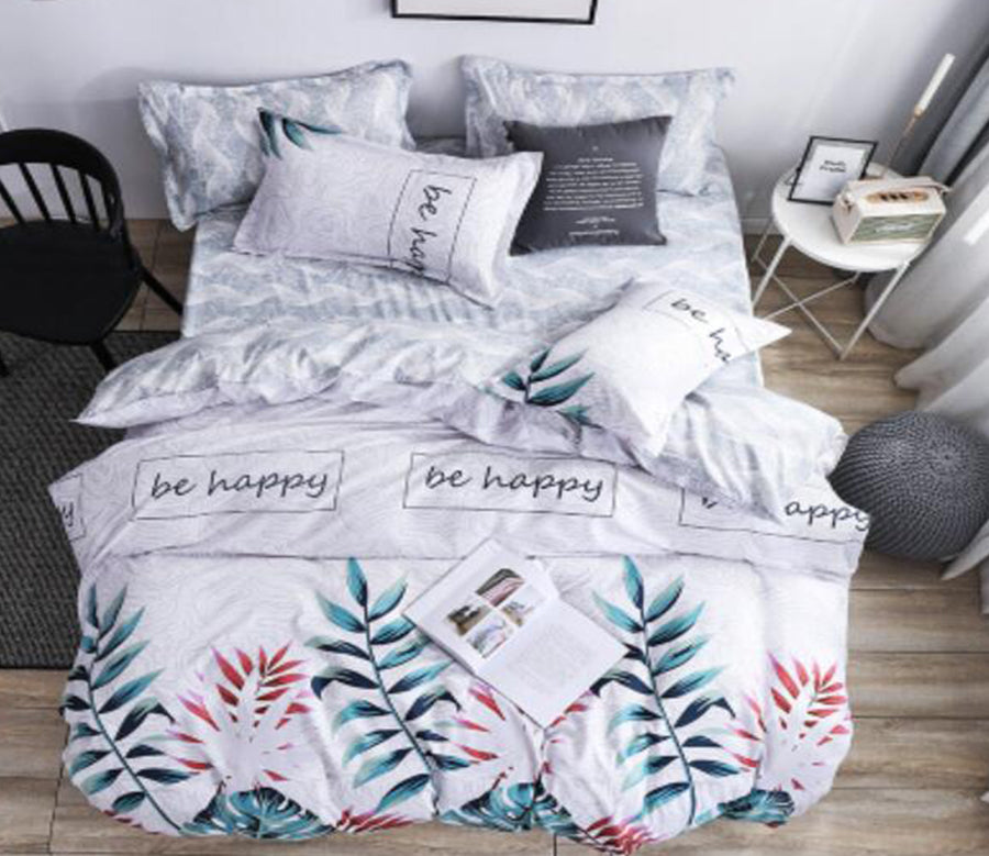 3D Green Leaf Red Leaf 5154 Bed Pillowcases Quilt