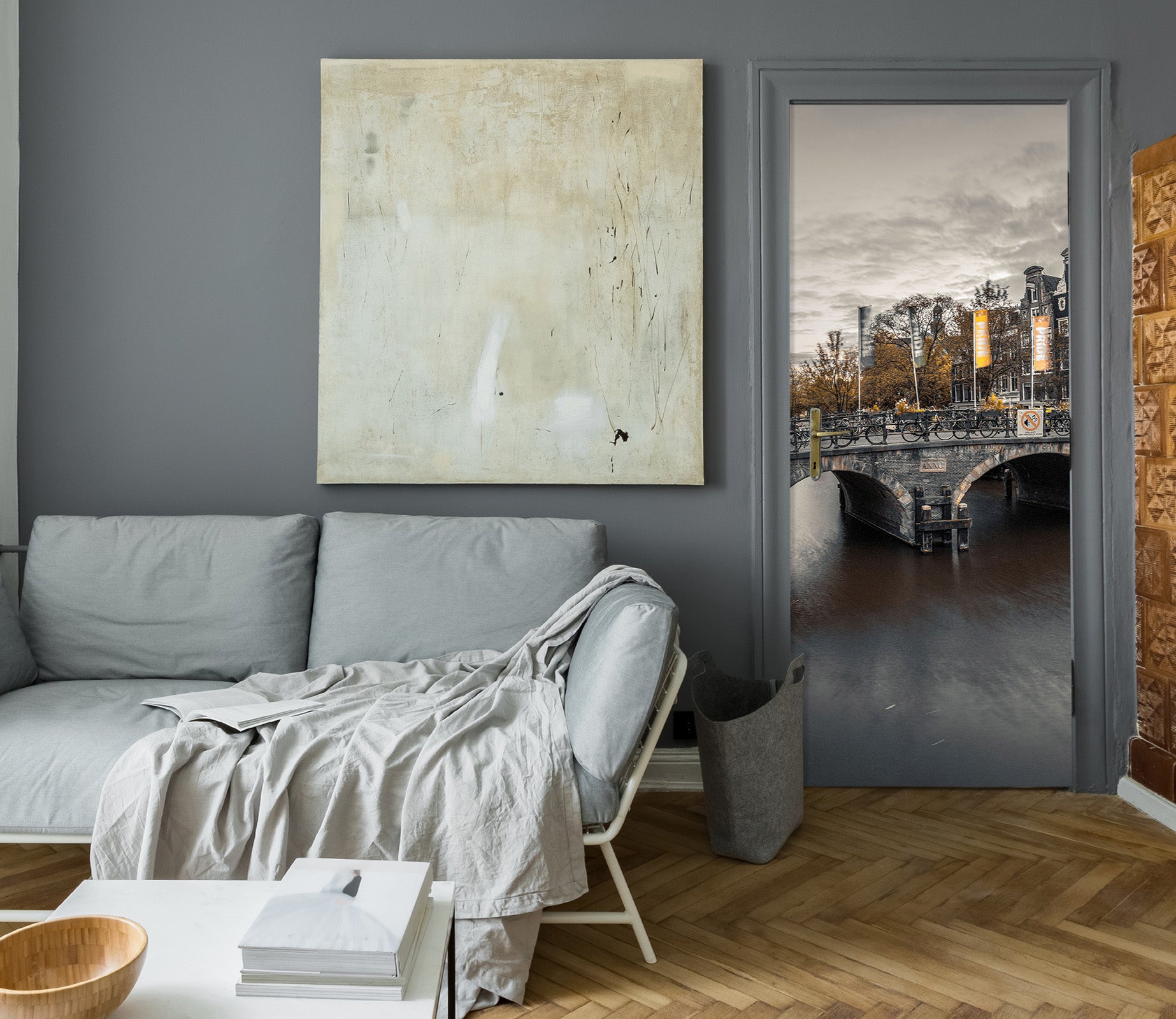 3D Stone Bridge 106163 Assaf Frank Door Mural