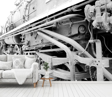 3D Retro Train 081 Vehicle Wall Murals