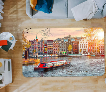 3D Water City Boat 68009 Vehicle Non Slip Rug Mat