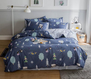 3D Trees 20227 Bed Pillowcases Quilt