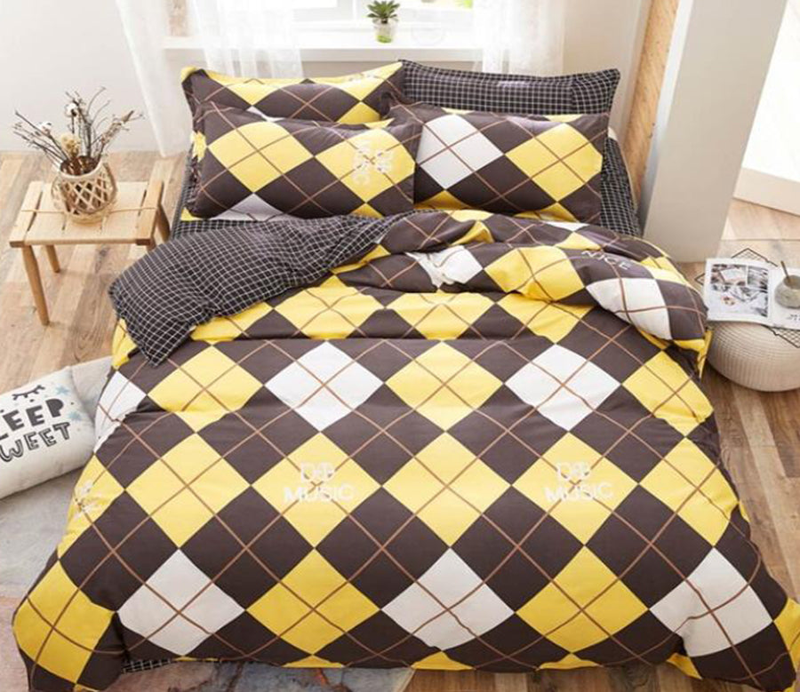 3D Diamond 7165 Bed Pillowcases Quilt