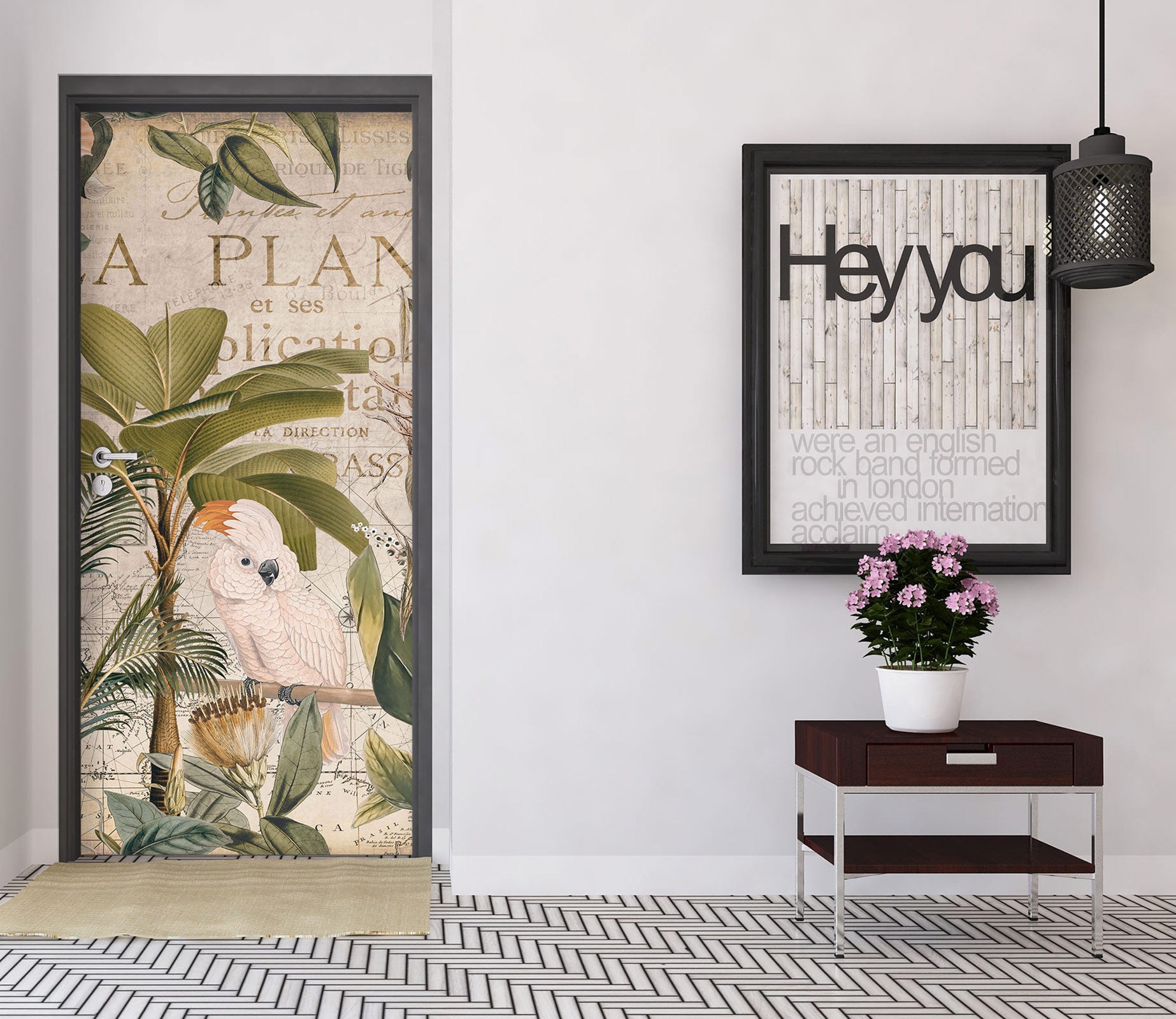 3D Parrot Branch Tree 11951 Andrea Haase Door Mural