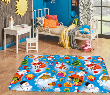 3D Santa Claus 55062 Christmas Non Slip Rug Mat Xmas