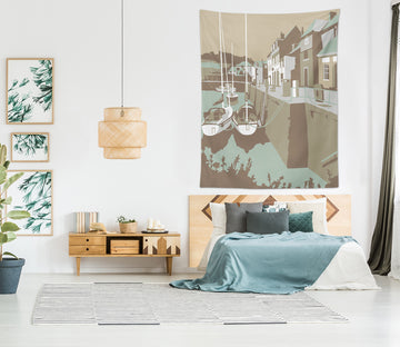 3D House Fishing Boat 5354 Steve Read Tapestry Hanging Cloth Hang