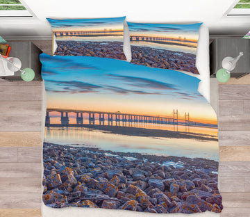 3D Seaside Stones 85172 Assaf Frank Bedding Bed Pillowcases Quilt