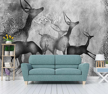 3D Deer Herd 478 Wall Murals Wallpaper AJ Wallpaper 2 