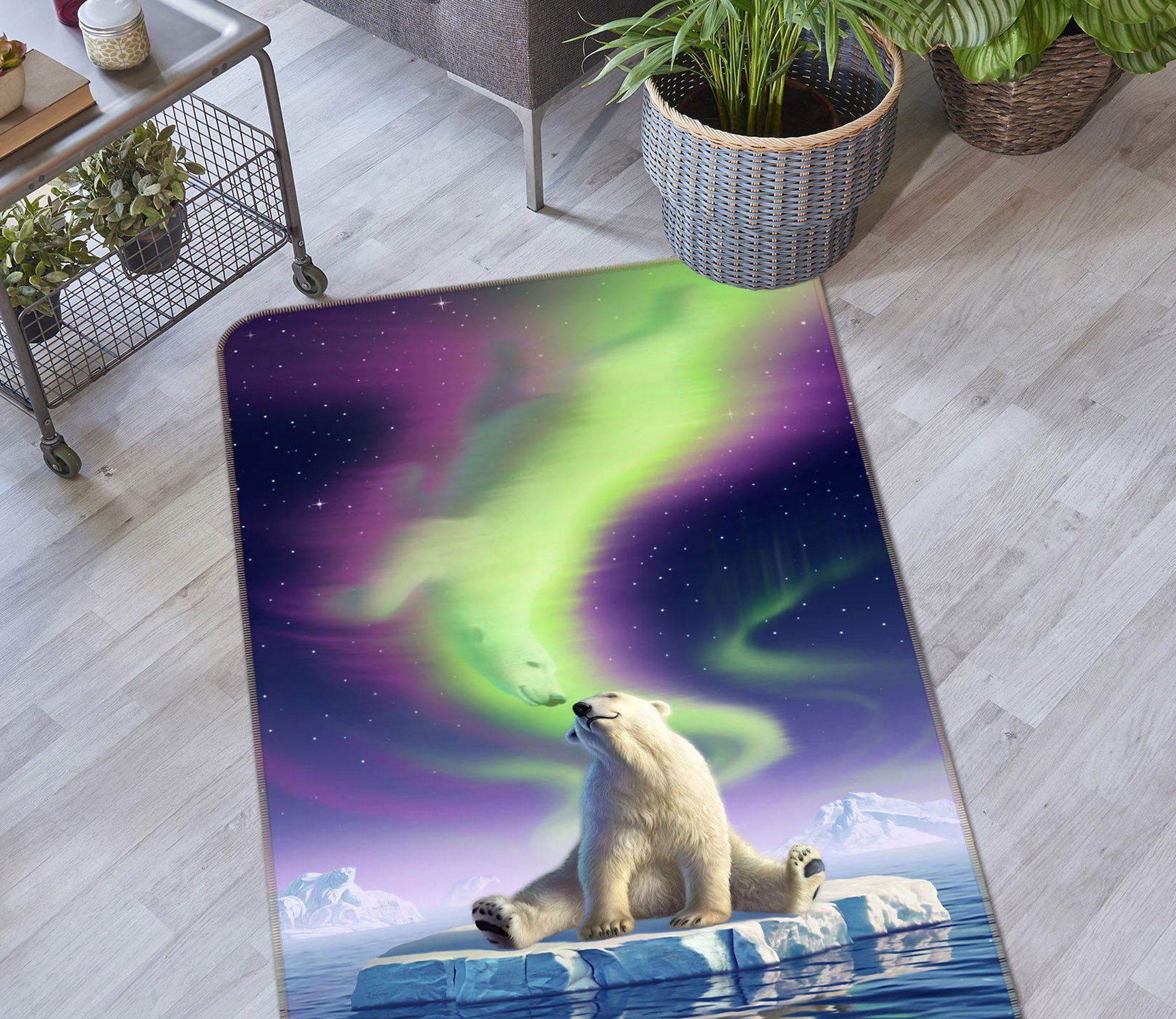 3D Arctic Kiss 1003 Jerry LoFaro Rug Non Slip Rug Mat Mat AJ Creativity Home 