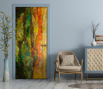 3D Yellow Green Texture 10126 Allan P. Friedlander Door Mural
