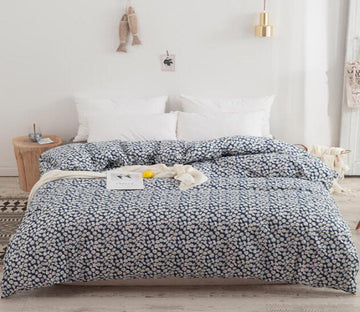 3D Black Floral 4059 Bed Pillowcases Quilt