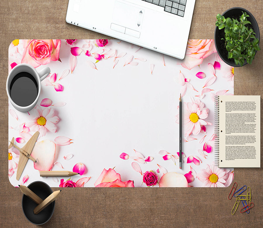 3D Red Flowers 17045 Desk Mat