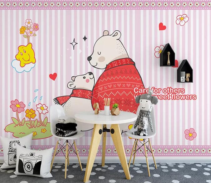 3D Red Bear 1845 Wall Murals Wallpaper AJ Wallpaper 2 