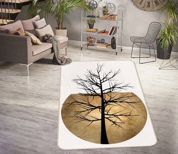 3D Moon Dead Tree 1055 Boris Draschoff Rug Non Slip Rug Mat Mat AJ Creativity Home 