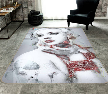 3D Beauty Portrait 66147 Non Slip Rug Mat
