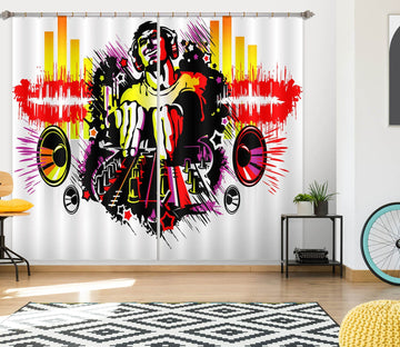 3D Color Speaker 758 Curtains Drapes Wallpaper AJ Wallpaper 