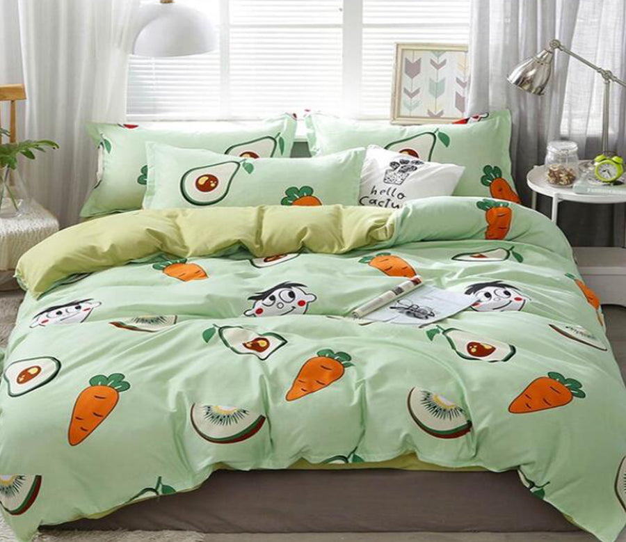 3D Carrot Kiwi 7147 Bed Pillowcases Quilt