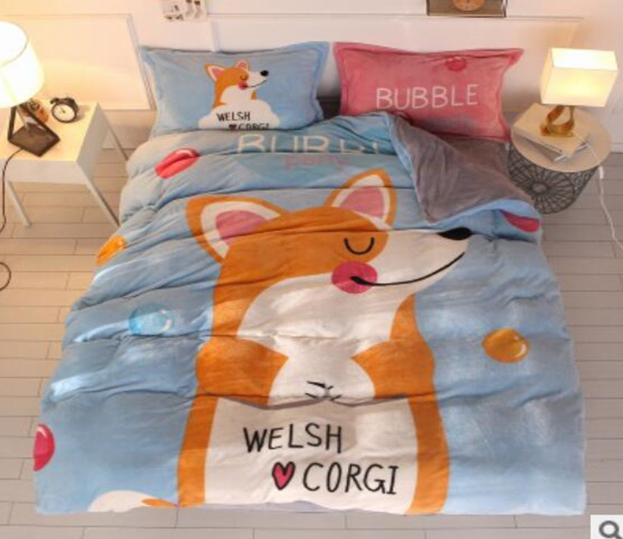 3D Cartoon Fox 18032 Bed Pillowcases Quilt