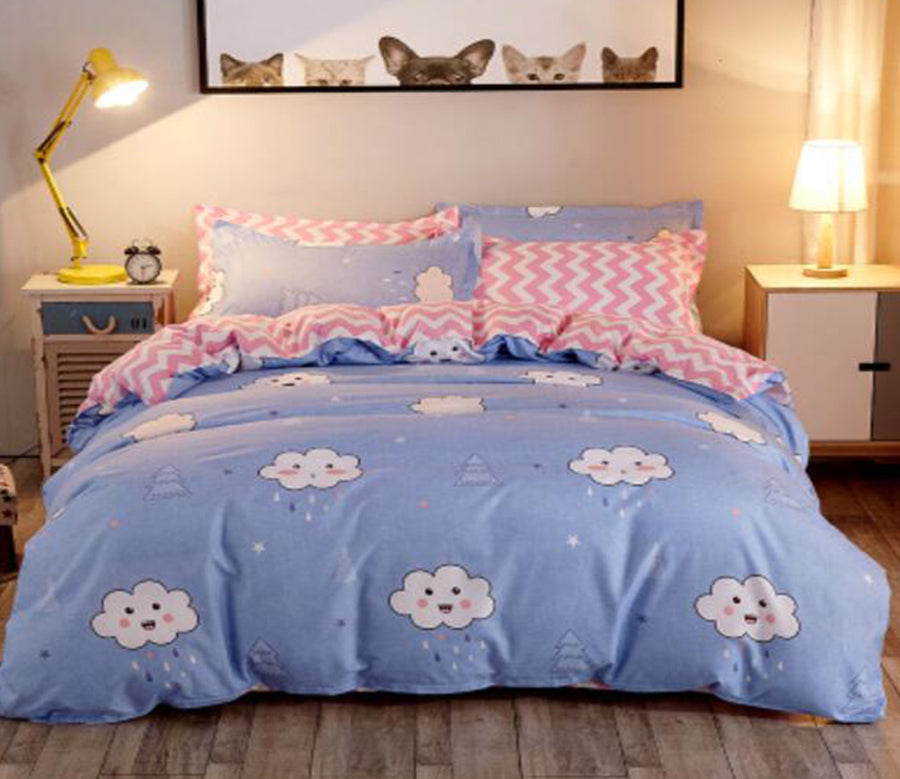 3D Cartoon Clouds 4048 Bed Pillowcases Quilt