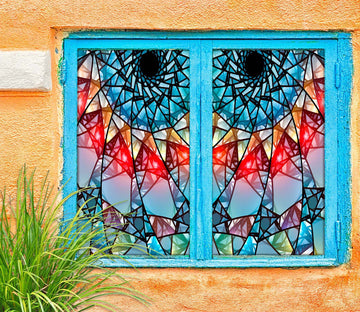 3D Splicing Debris 378 Window Film Print Sticker Cling Stained Glass UV Block