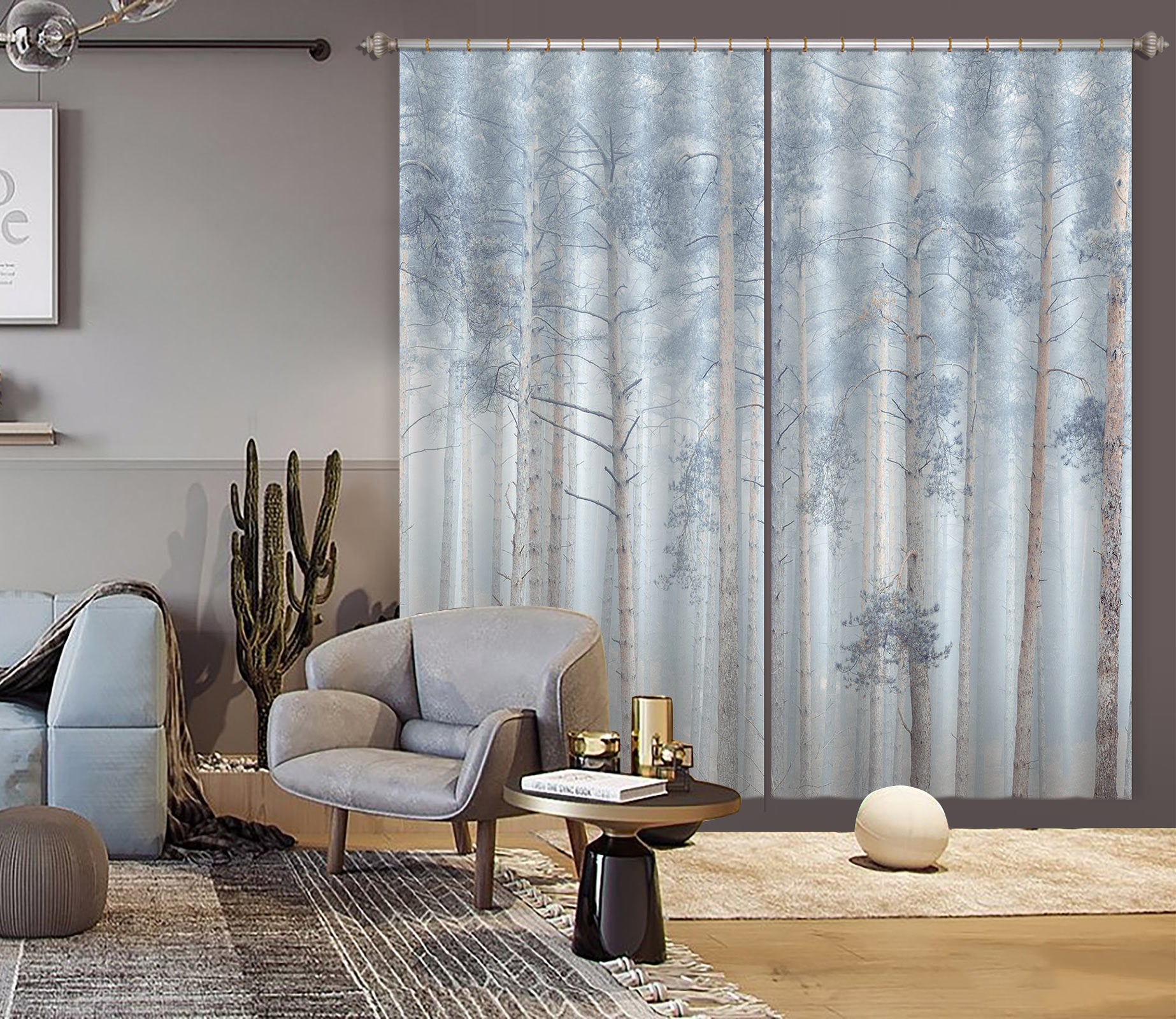 3D Tree Leaves 6593 Assaf Frank Curtain Curtains Drapes
