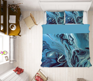 3D Blue Texture 59097 Bed Pillowcases Quilt