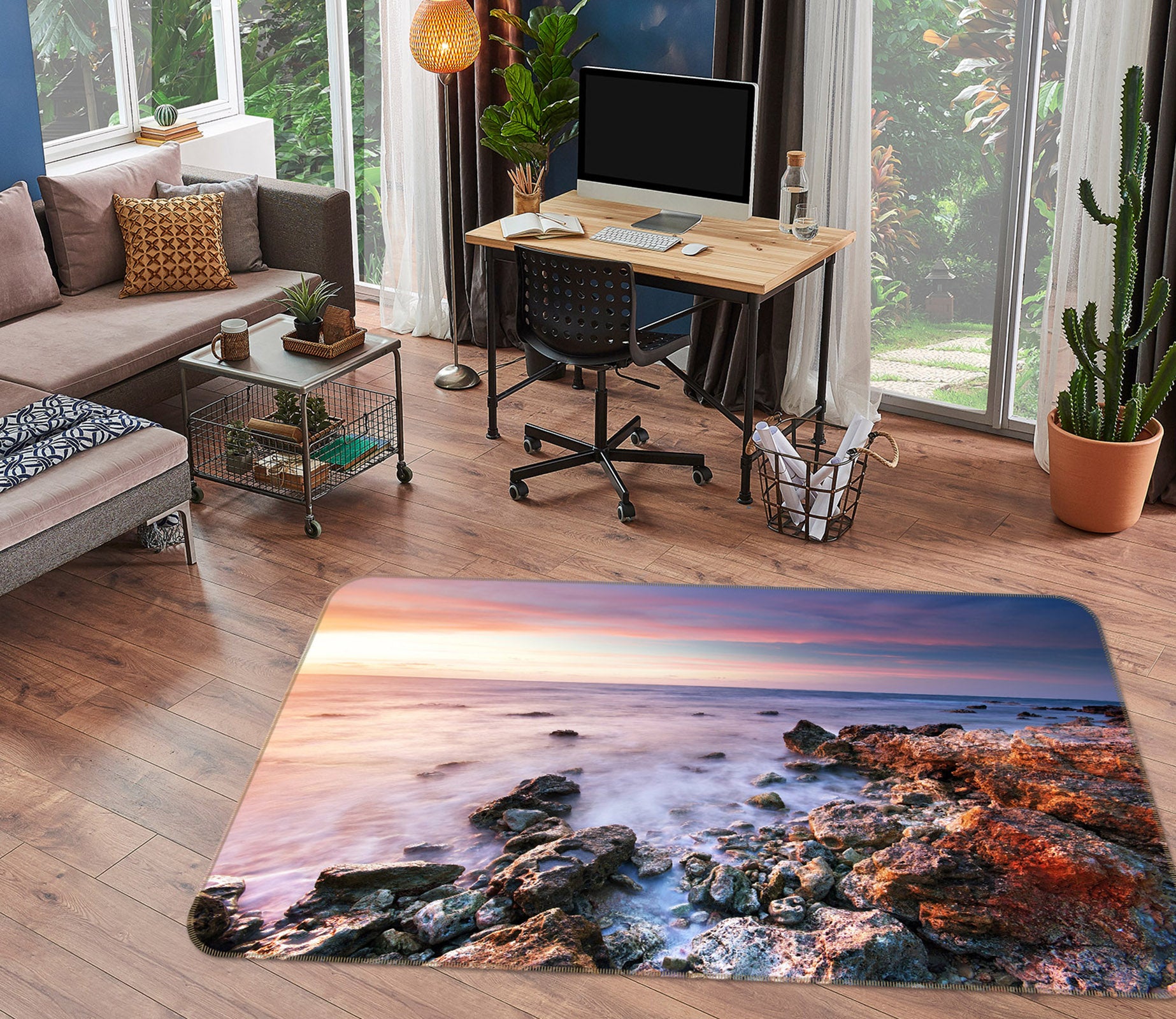 3D Sea Stone 29160 Non Slip Rug Mat