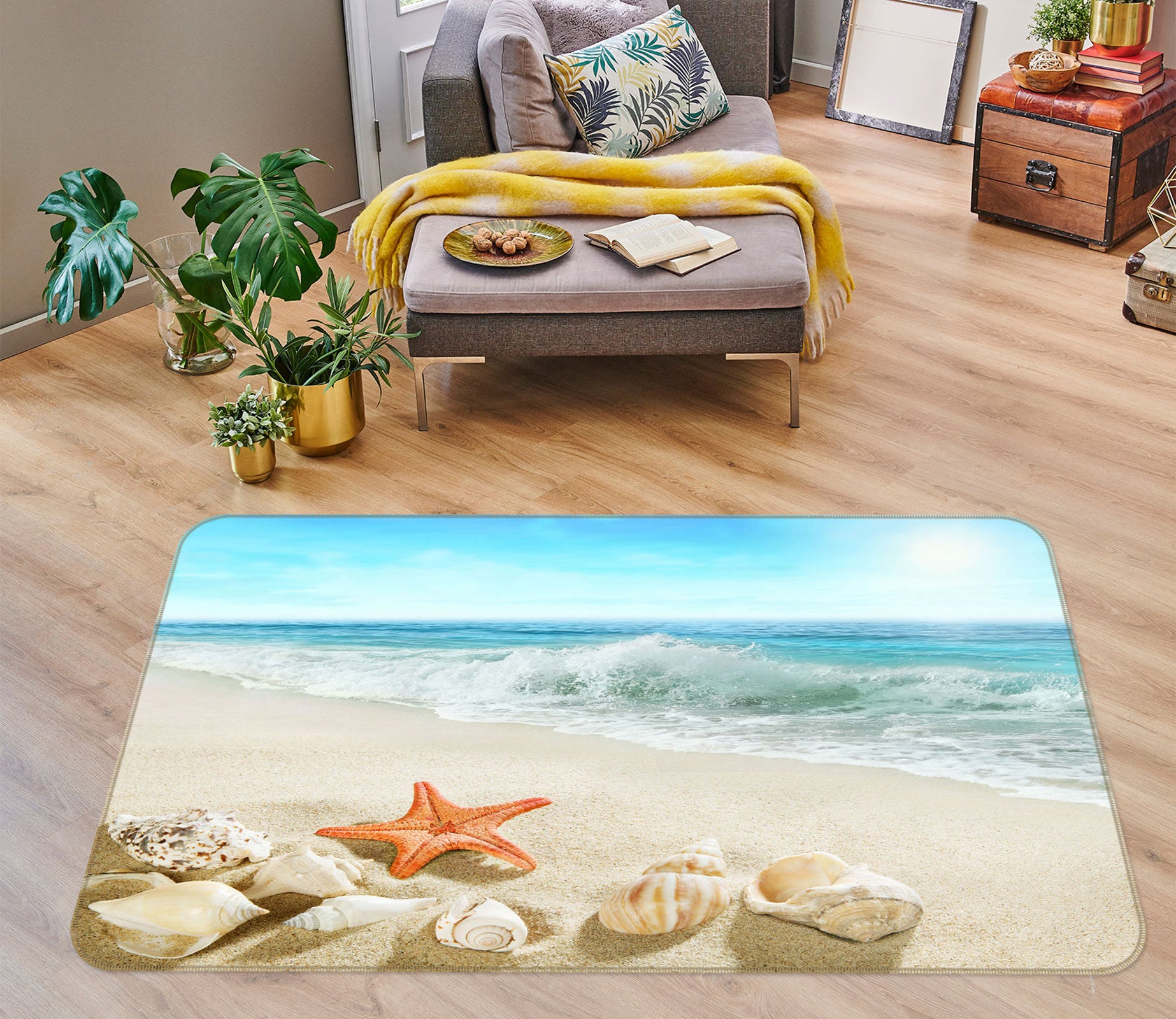 3D Seashell 76232 Non Slip Rug Mat