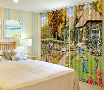 3D Autumn Garden 045 Trevor Mitchell Curtain Curtains Drapes Curtains AJ Creativity Home 