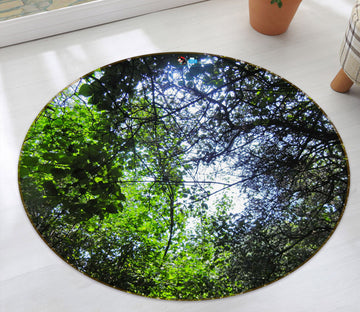 3D Tree Branches 74071 Round Non Slip Rug Mat