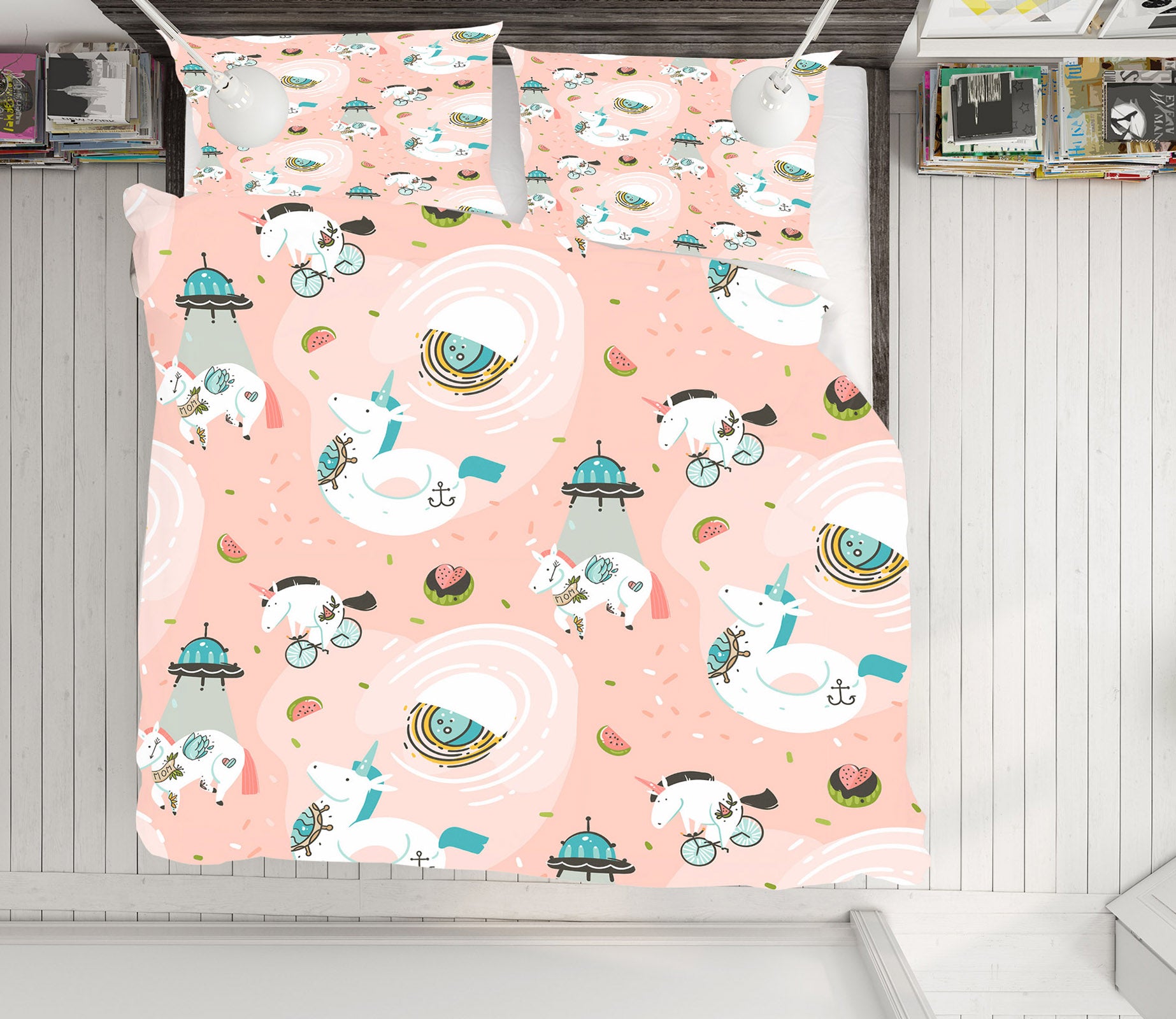 3D Color Unicorn 61021 Bed Pillowcases Quilt