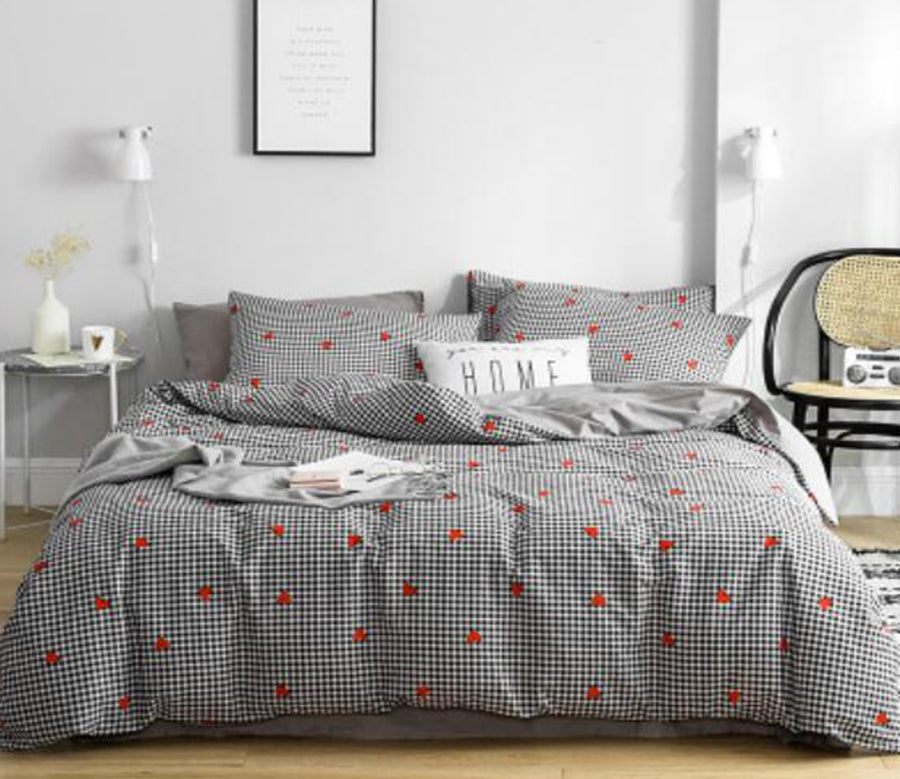 3D Small Lattice Red Dots 30215 Bed Pillowcases Quilt